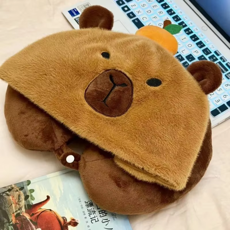 Capybara Plush Travel Neck Pillows 