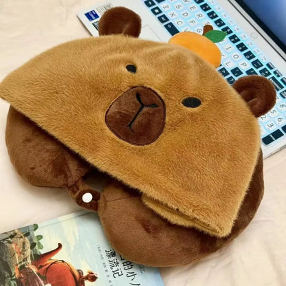 Capybara Plush Travel Neck Pillows 