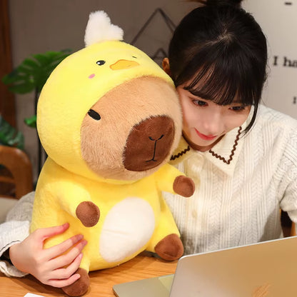 Cuddly Cartoon Dressed Capybara Plush Toys Lovely Capybara Cosplay Doggy Bunny Duck Unicorn Funny Toys for Children Home Decor