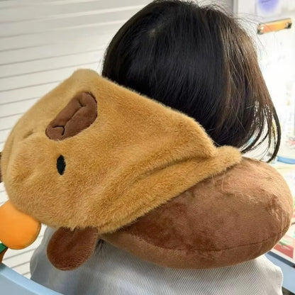 Capybara Plush Travel Neck Pillows 