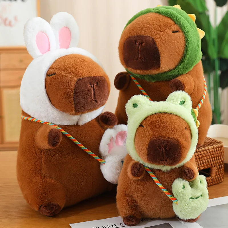 Dinosaur with Satchel Capybara Plush 25CM