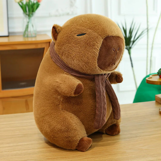 Brown Scarf Capybara Plush Large 30CM