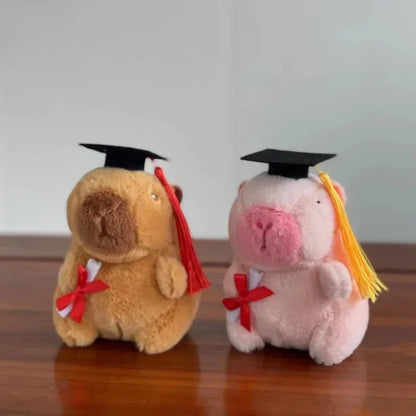 Graduation Capybara Plush Keychain Pendant 12CM