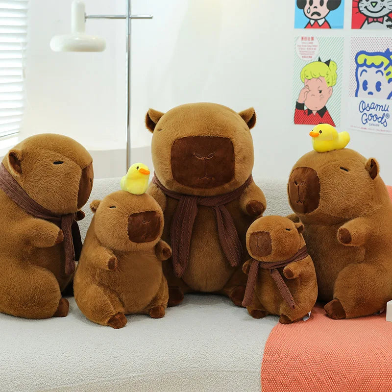 Brown Scarf Capybara Plush Large 30CM