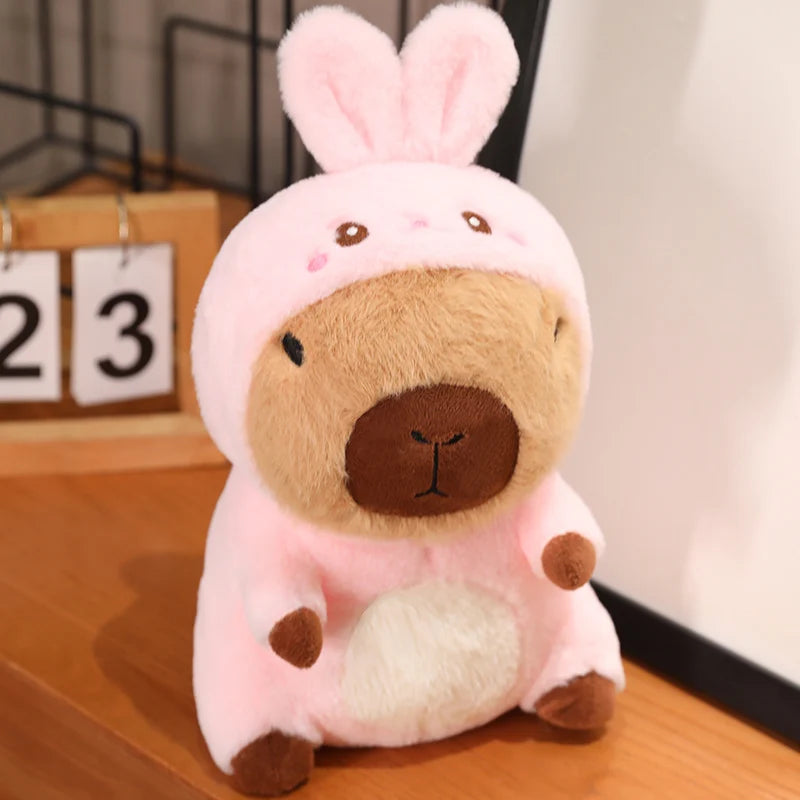 Cuddly Cartoon Dressed Capybara Plush Toys Lovely Capybara Cosplay Doggy Bunny Duck Unicorn Funny Toys for Children Home Decor