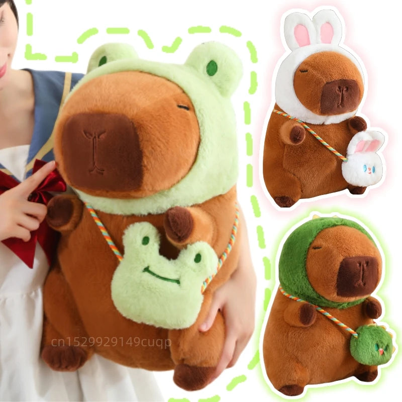Frog with Satchel Capybara Plush 25CM