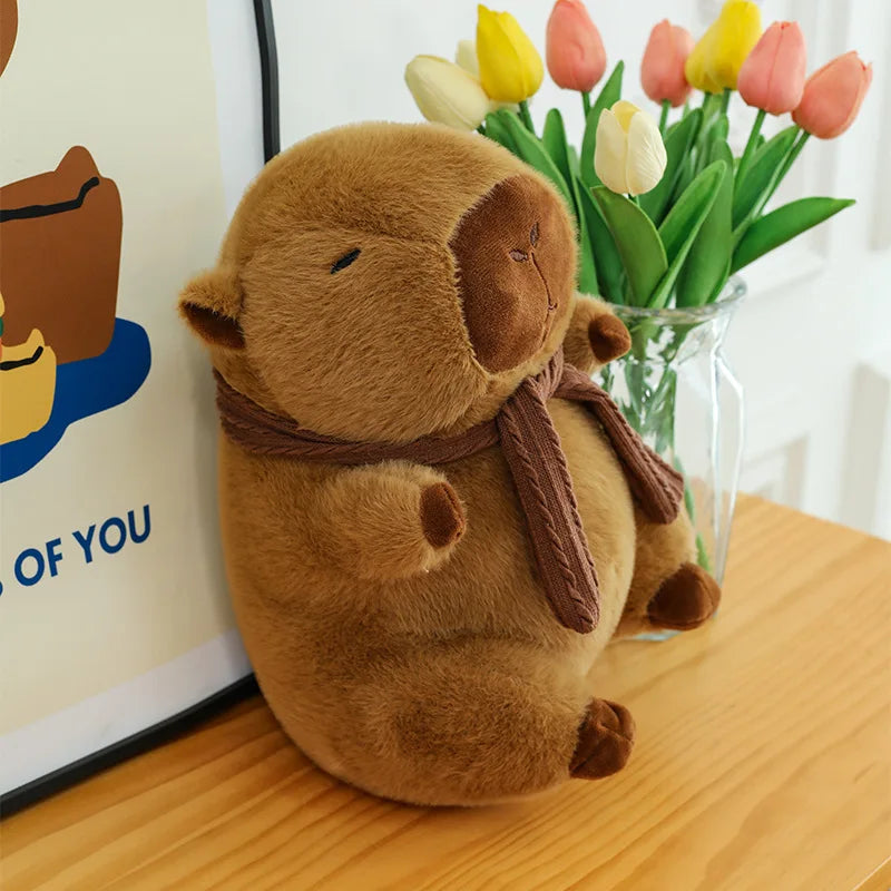 Brown Scarf Capybara Plush Large 30CM