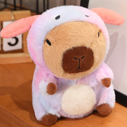 Cuddly Cartoon Dressed Capybara Plush Toys Lovely Capybara Cosplay Doggy Bunny Duck Unicorn Funny Toys for Children Home Decor