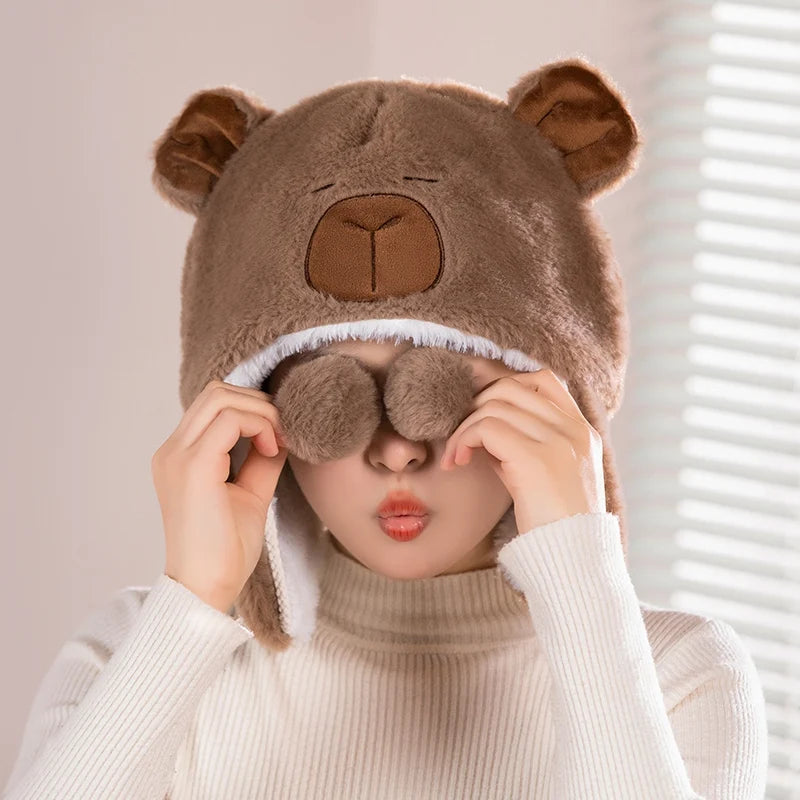 Cute Bear Plush Hat