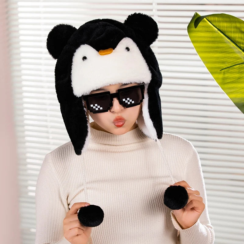 Cute Penguin Plush Hat