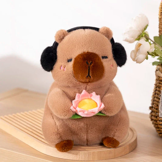 Headphone Lotus Capybara Plush 25CM