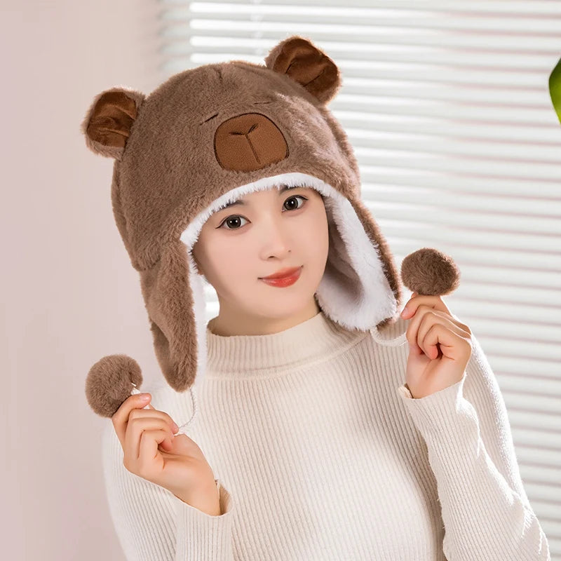 Cute Bear Plush Hat