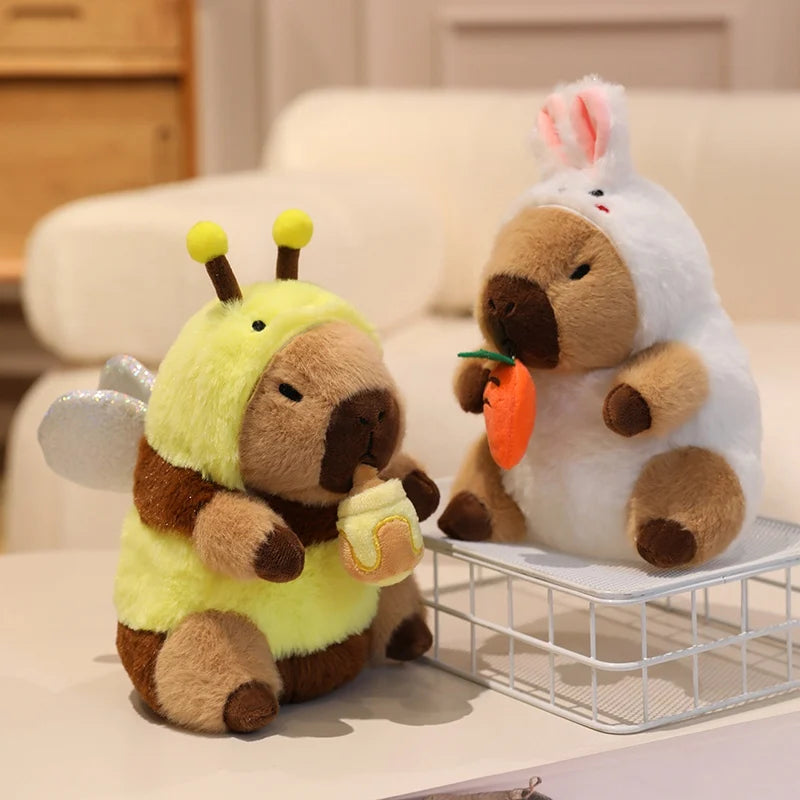 Bunny with Carrot String-pull Capybara Plush 22CM