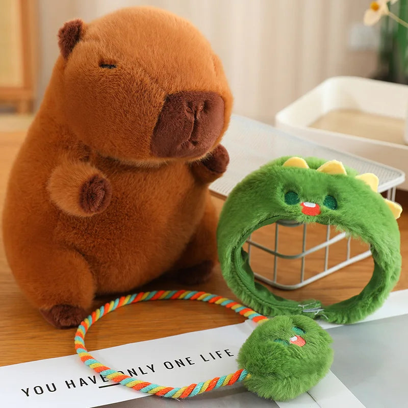 Dinosaur with Satchel Capybara Plush 25CM
