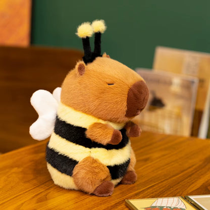 Kawaii Bee Capybara Plush Toy Simulation Bee Capybara Plush Doll Soft Stuffed Animal Toy for Kids Capybara Lovers Room Decor