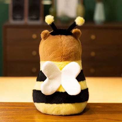 Kawaii Bee Capybara Plush Toy Simulation Bee Capybara Plush Doll Soft Stuffed Animal Toy for Kids Capybara Lovers Room Decor