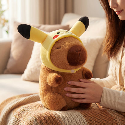 Pikachu Hat Capybara Plush 20CM