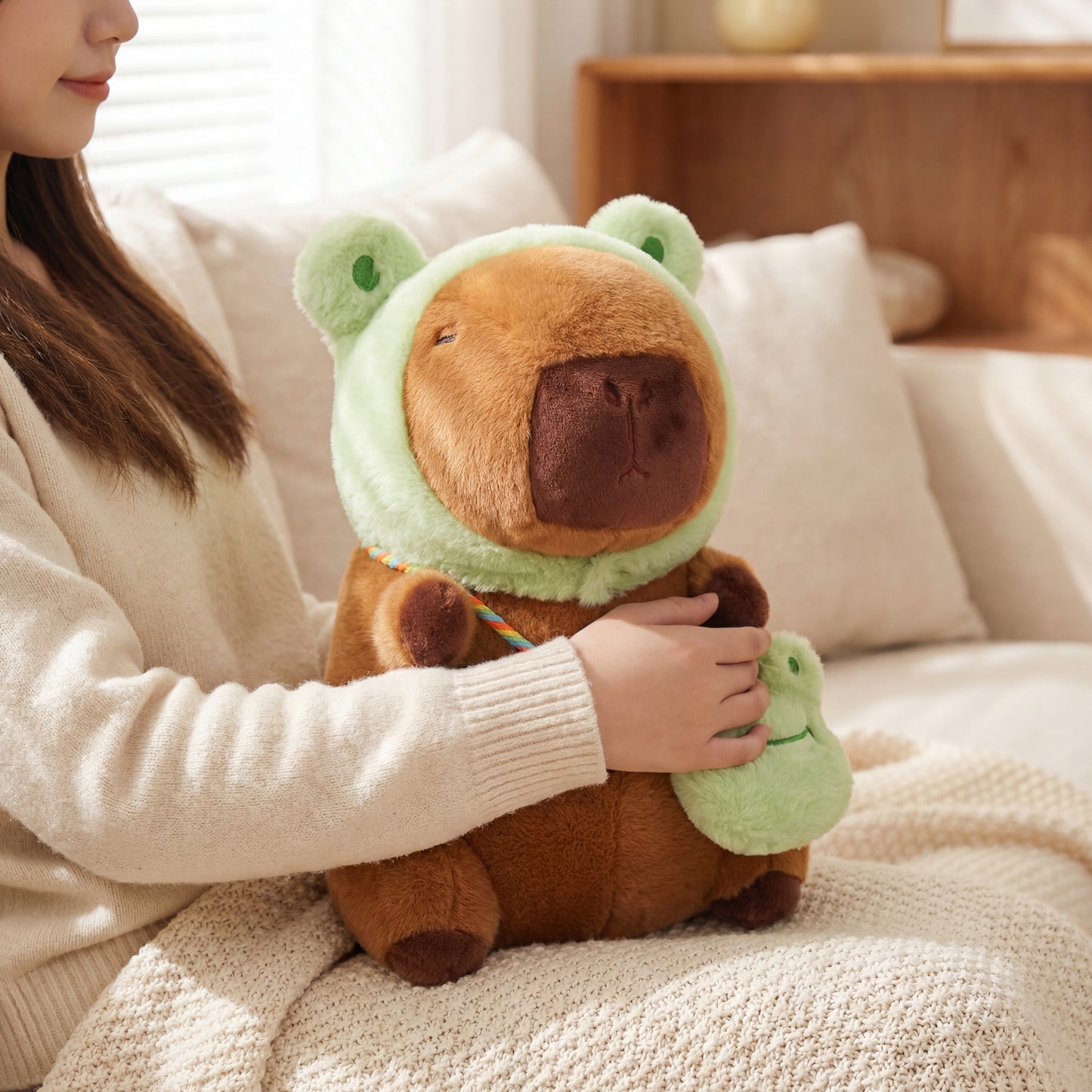 Frog with Satchel Capybara Plush 25CM
